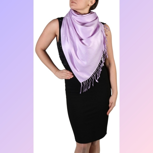 NEW lavender purple pashmina shawl scarf wrap - Picture 2 of 4